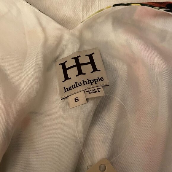 Haute Hippie Endless Summer Dress Size 6 Floral Sleeveless V-neck V-back New - Picture 4 of 9